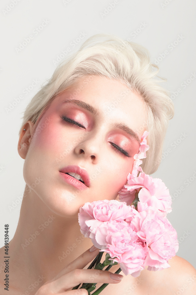 Face woman blonde hair naturalmake up, clear skin. Beauty portret Face woman blonde hair naturalmake up, clear skin. Beauty portret