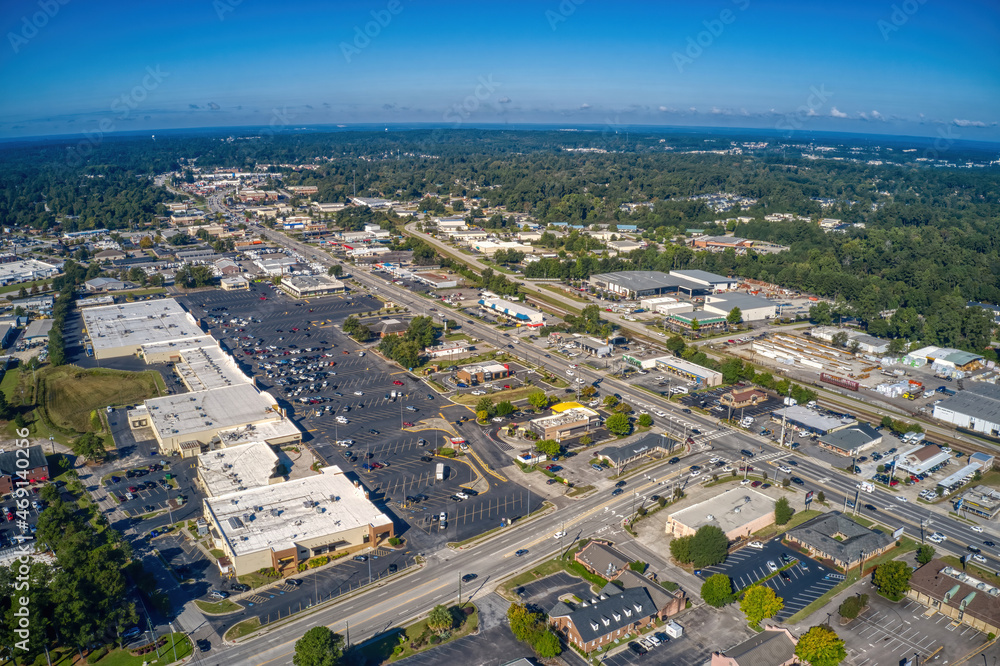 Fototapeta premium Aerial View of the Augusta Suburb of Martinez, Georgia