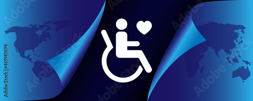 Vector illustration on the theme of International day of persons with disabilities observed each year on December 3rd across the globe.