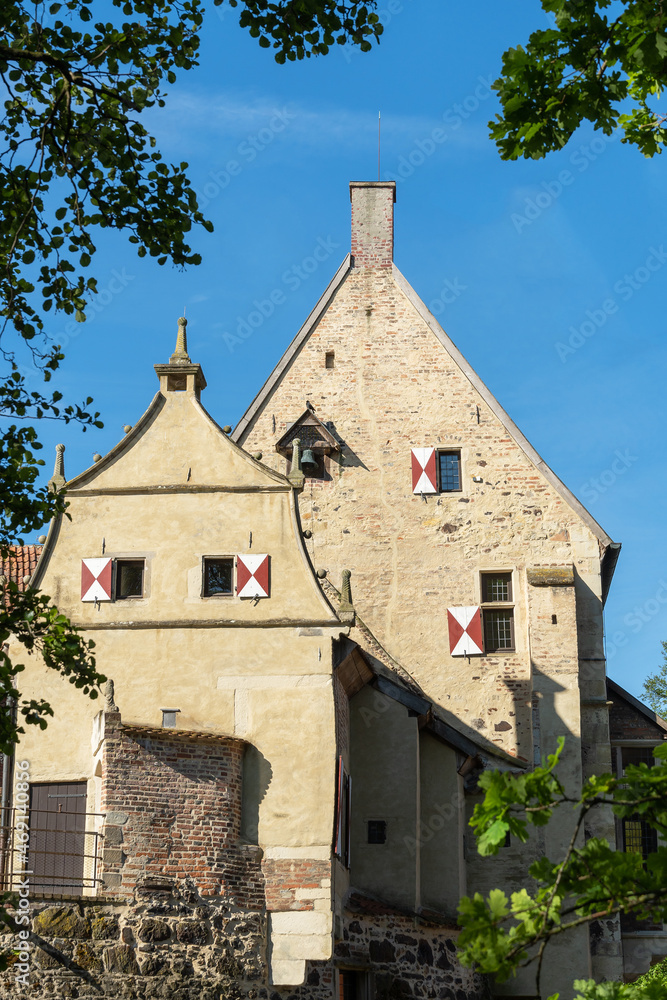 Teilansicht von Burg Vischering in Lüdinghausen, Nordrhein-Westfalen