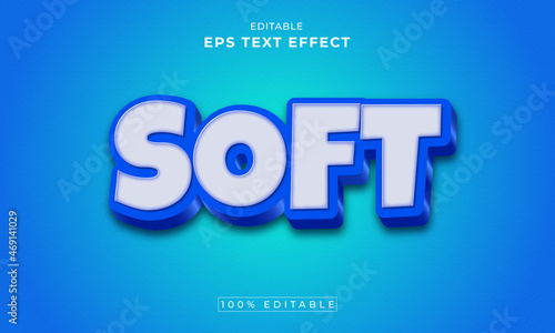 Soft, editable 3d text effect