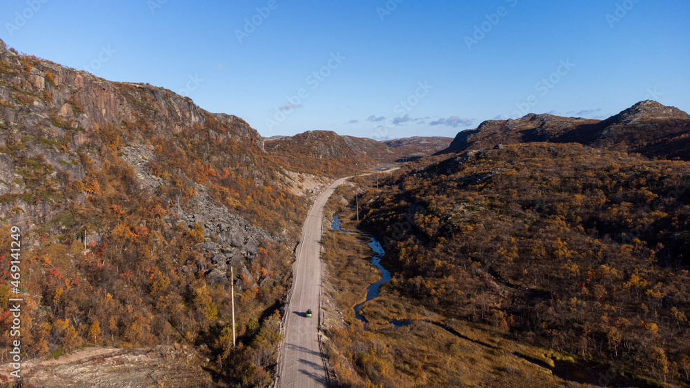 beautiful landscape from a bird's eye vie