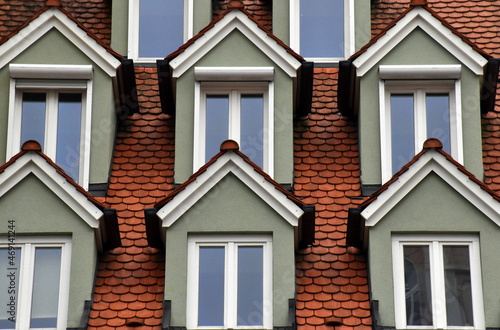 Gaubenfenster in einem Dach in Freiburg