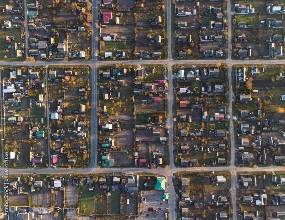 beautiful city from a bird's eye view