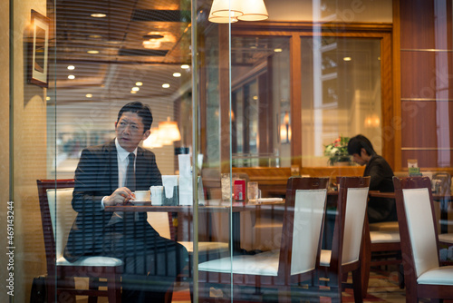 Japanese businessman in Tokyo with formal business suit