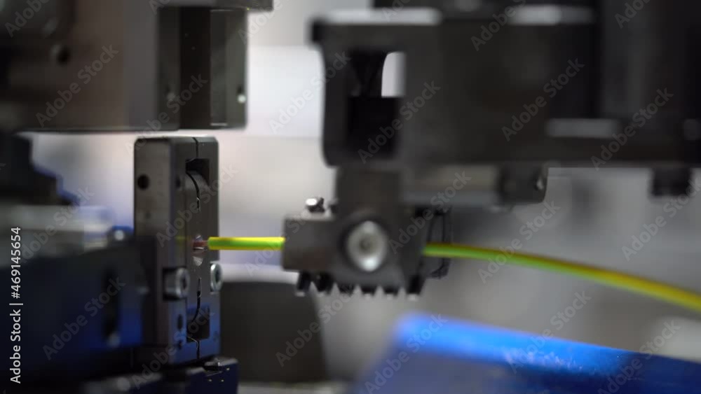 Production of cable process. Industrial production line in factory. Production of cable process. Industrial production line in factory.
