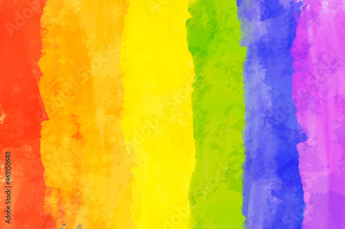 Detailed PRIDE LGBT flag with aquarelle paint texture