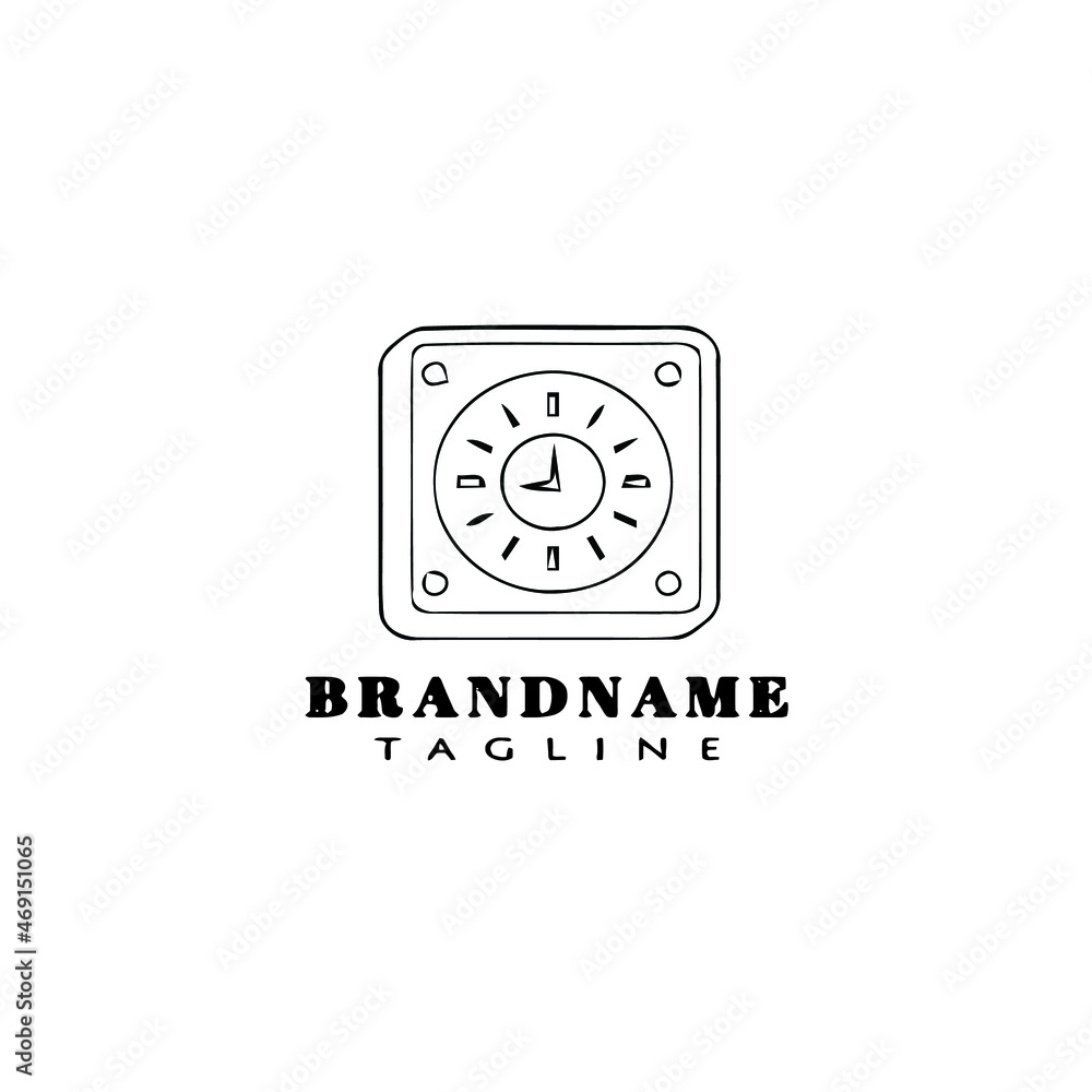clock logo cartoon design simple icon black isolated vector illustration clock logo cartoon design simple icon black isolated vector illustration