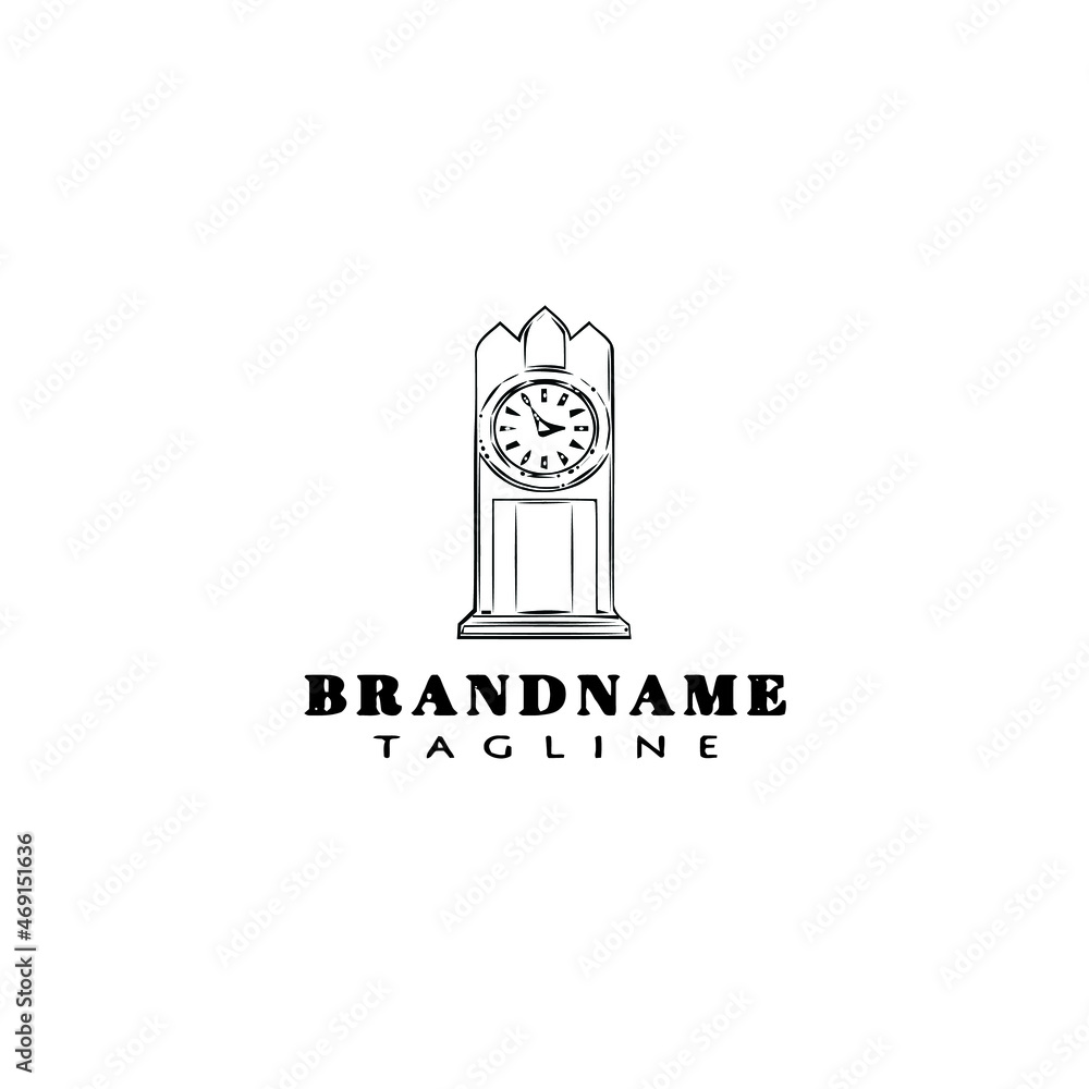 clock logo cartoon design cute icon black isolated vector illustration clock logo cartoon design cute icon black isolated vector illustration