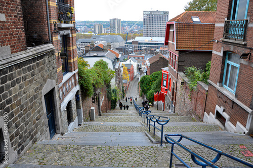 View from the stairway of the Montagne de Bueren downwards