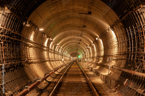 Tunnel in subway. Metropolitan