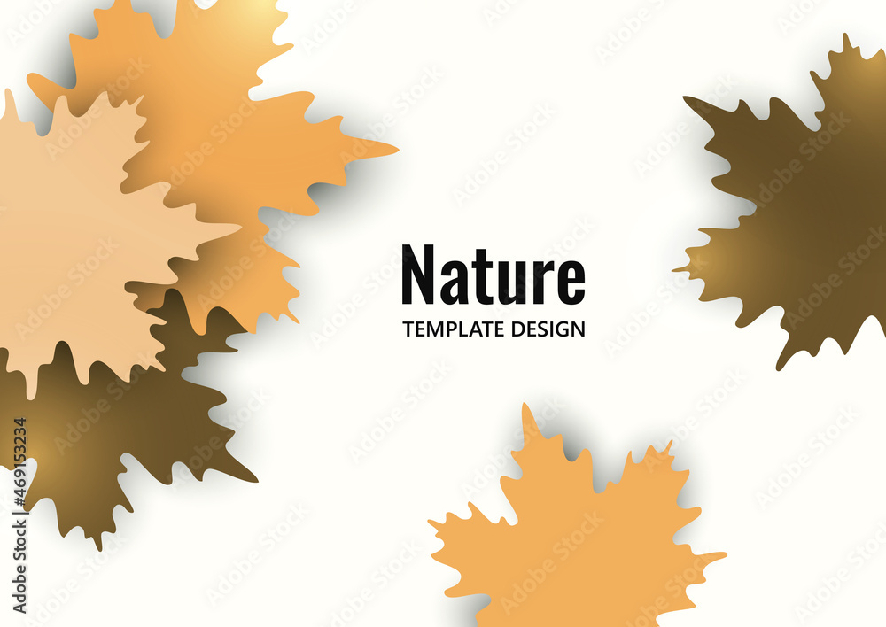 Bright autumn maple leaves on a white background. Creative design. Vector