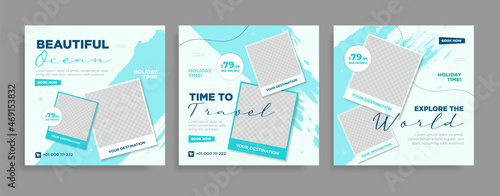 Travel and tour social media post template