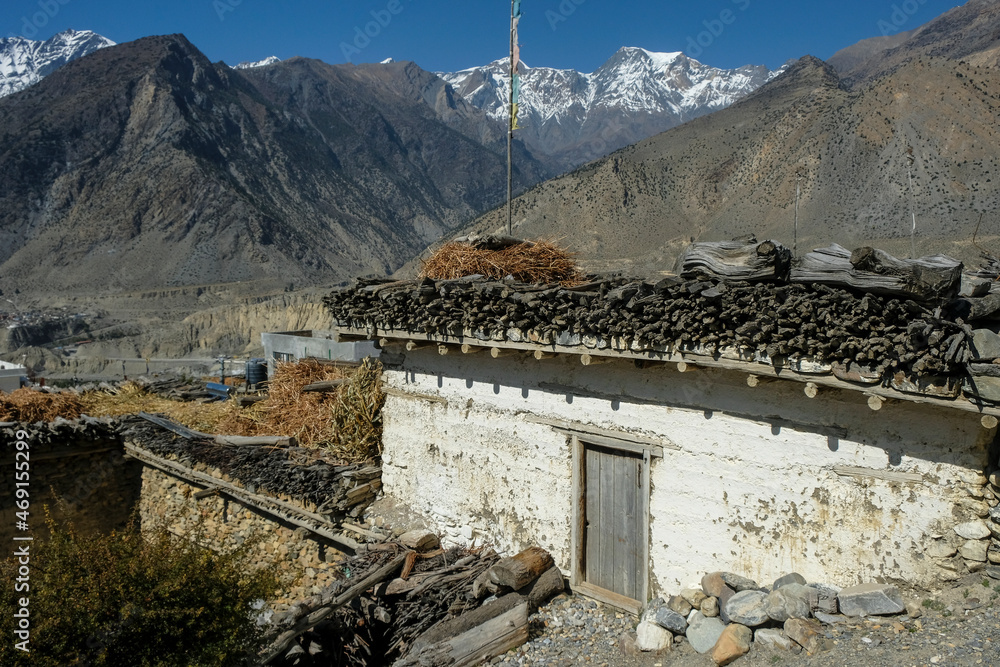 Thini village in Lower Mustang, Nepal