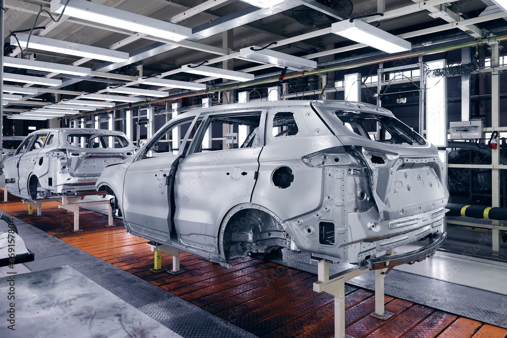 Car manufacturing plant, a line for the elimination of body defects