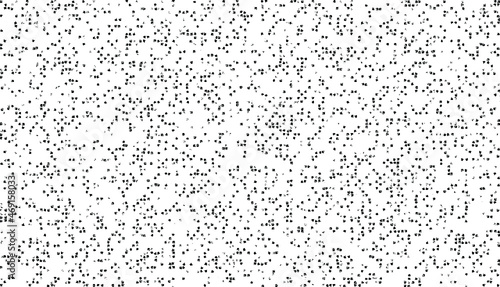 Abstract vector noise. Small particles of debris and dust. Distressed uneven background. Grunge texture overlay with fine grains isolated on white background. Vector illustration. EPS10.