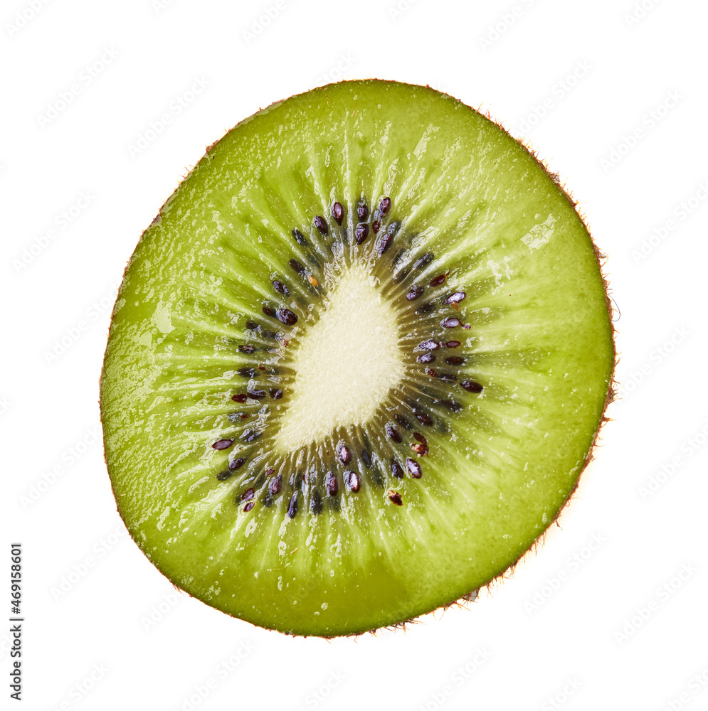 Slice of kiwi isolated on a white background Slice of kiwi isolated on a white background