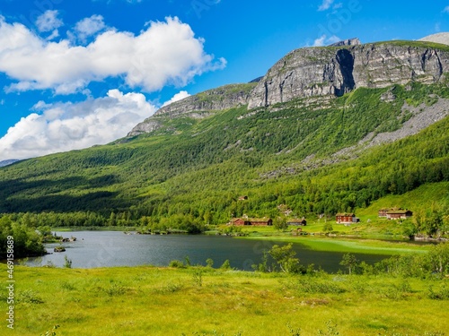 Innerdalsvatna Lake. Innerdalen mountain valley of Norway