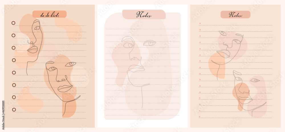 Set of decorated empty pages for notes. Good for planners, scrapbooking, stationary, organizers, prints, etc. EPS 10 Set of decorated empty pages for notes. Good for planners, scrapbooking, stationary, organizers, prints, etc. EPS 10