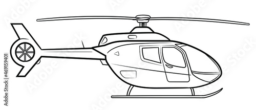 Vector stock illustration of modern helicopter