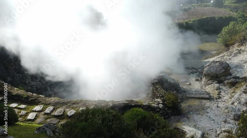 geotermical cooking field in furnas photo