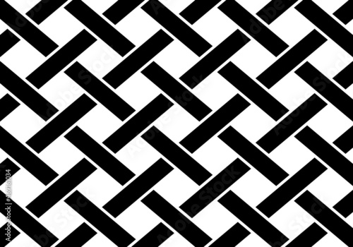 Fondo de celosía negra sobre fondo blanco. Red negra. Entramado negro