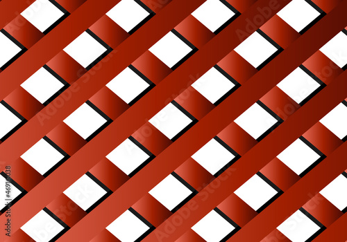 Fondo de celosía en tonos madera marrón sobre fondo blanco. Madera decorativa, Carpintería