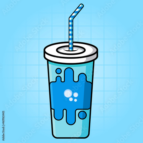 soda drink cool cartoon vector illustration photo