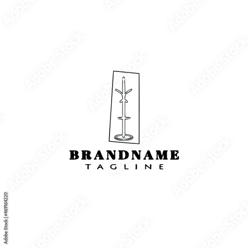 coat stand cartoon logo template icon design black isolated simple illustration