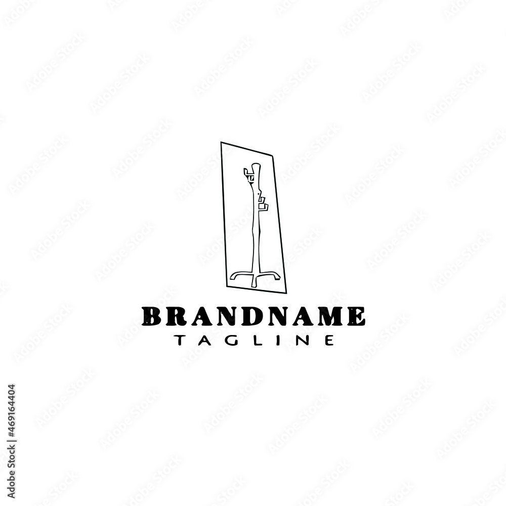 coat stand cartoon logo template icon design black isolated flat illustration coat stand cartoon logo template icon design black isolated flat illustration