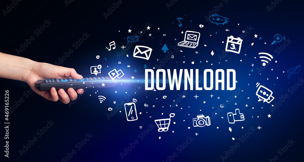 hand holding wireless peripheral concept hand holding wireless peripheral concept