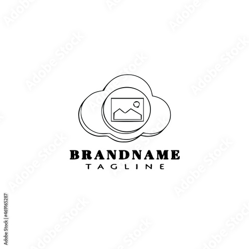 gallery cartoon logo icon design template black illustration