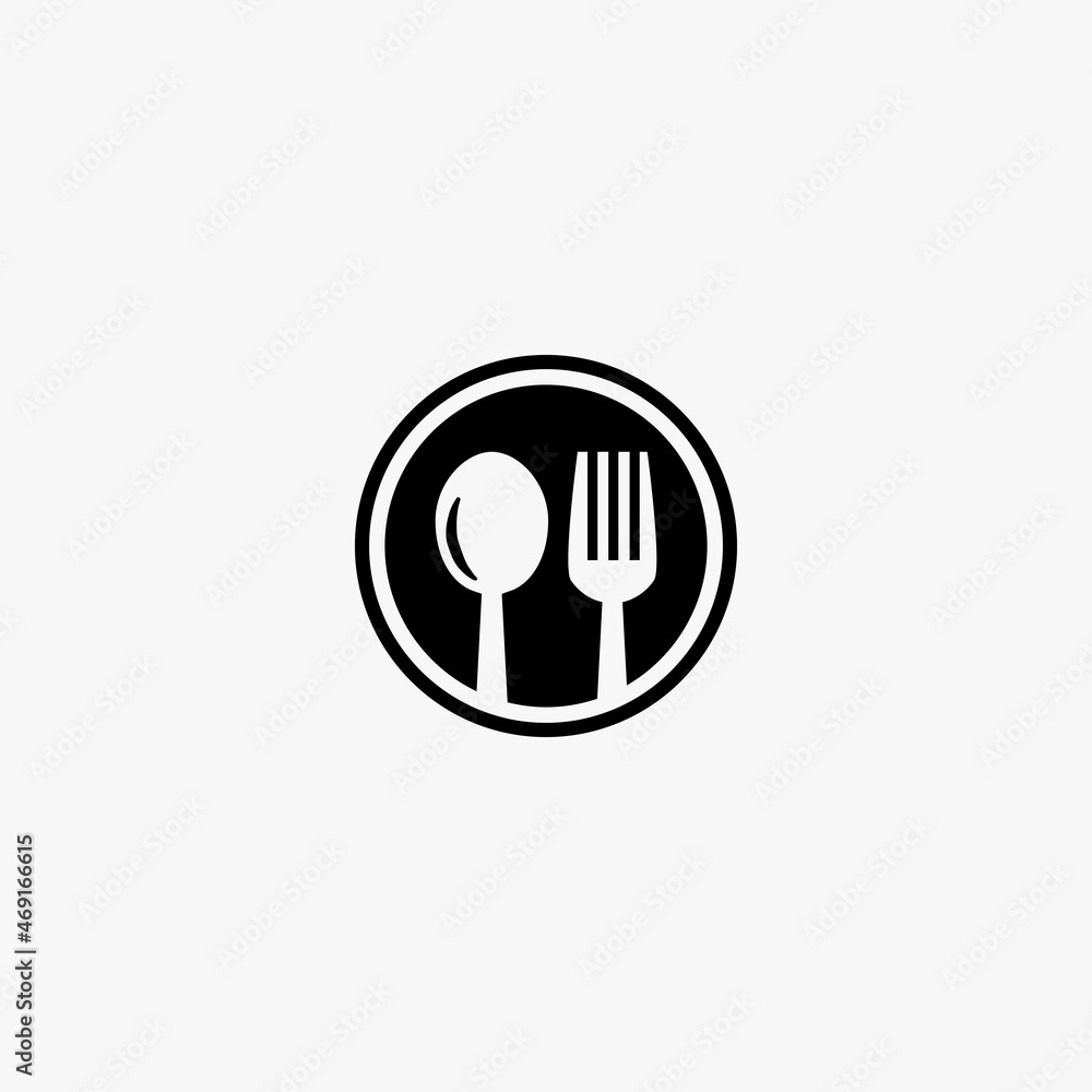 restaurant cutlery circular symbol of a spoon and a fork in a circle icon. restaurant cutlery circular symbol of a spoon and a fork in a circle vector icon on white background restaurant cutlery circular symbol of a spoon and a fork in a circle icon. restaurant cutlery circular symbol of a spoon and a fork in a circle vector icon on white background