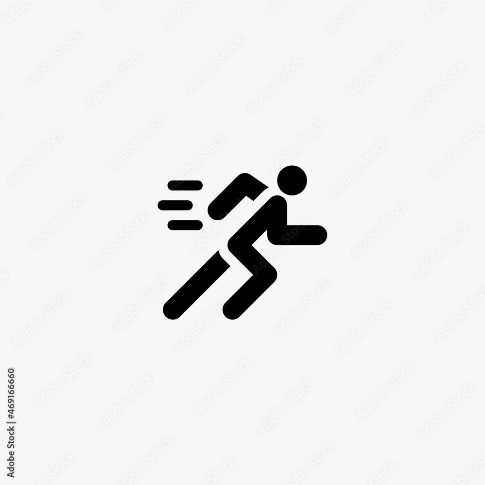 running icon. running vector icon on white background running icon. running vector icon on white background