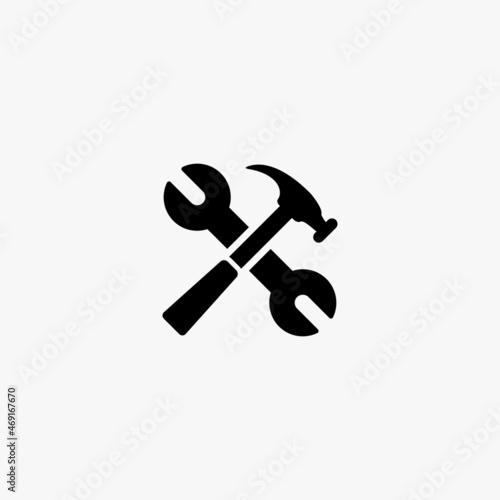 hammer icon. hammer vector icon on white background
