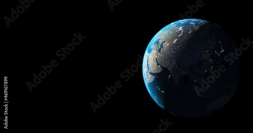 7500x4219 Pixel. High Resolution Planet Earth view. The World Globe from Space in a star field showing the terrain and clouds. 