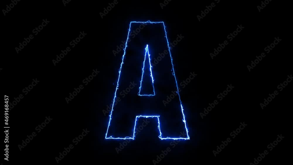 A electric text neon video. 3D Animation. A electric text neon video. 3D Animation.