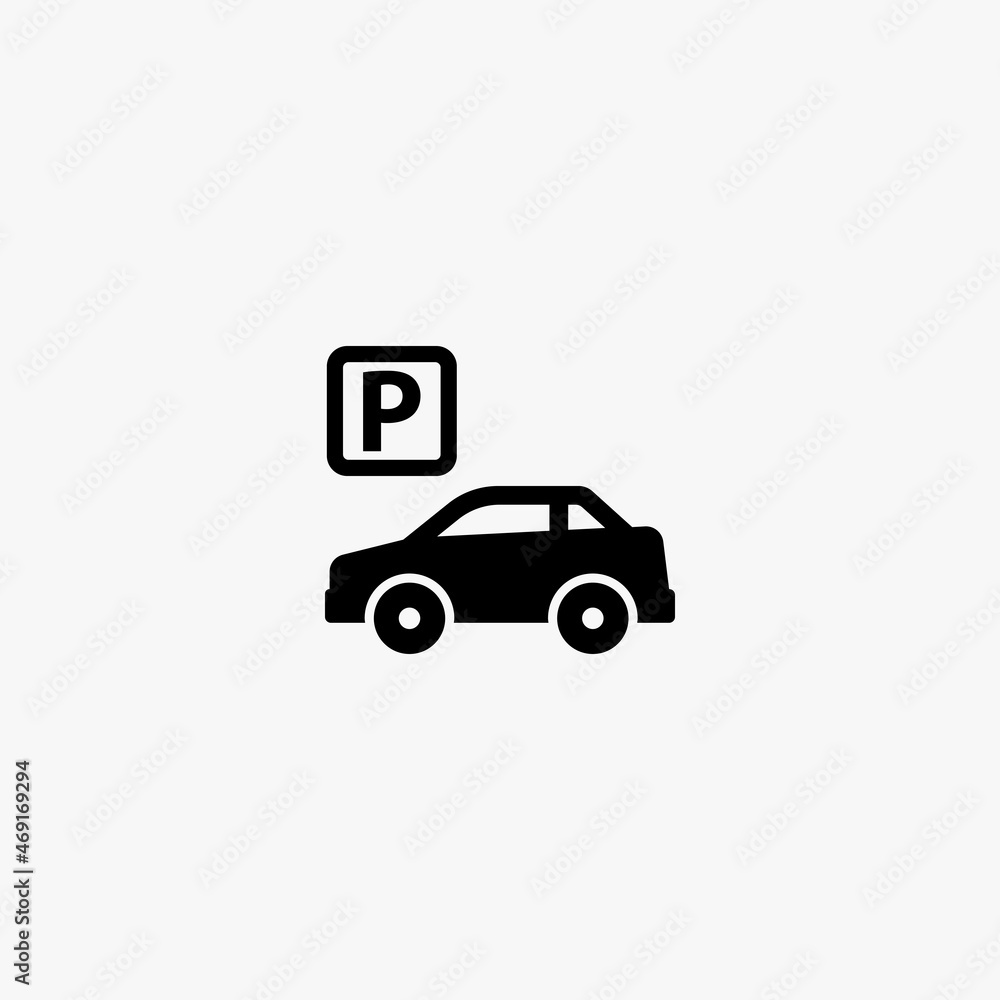 parking icon. parking vector icon on white background