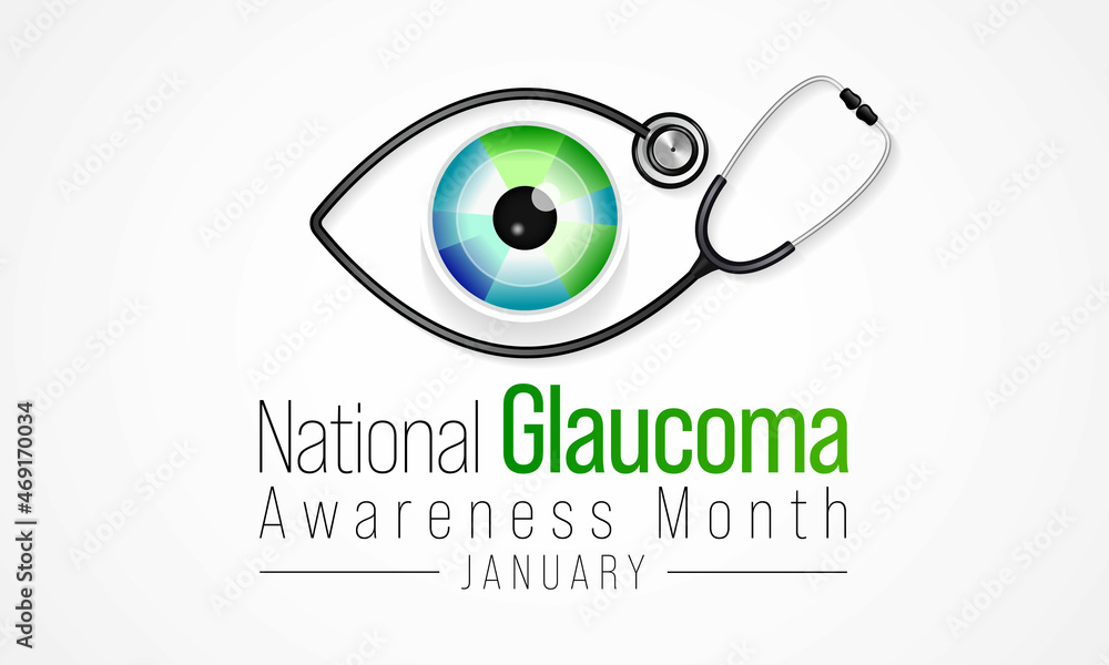 Glaucoma awareness month is observed every year in January, is a group of eye conditions that damage the optic nerve, the health of which is vital for good vision. Vector illustration Glaucoma awareness month is observed every year in January, is a group of eye conditions that damage the optic nerve, the health of which is vital for good vision. Vector illustration