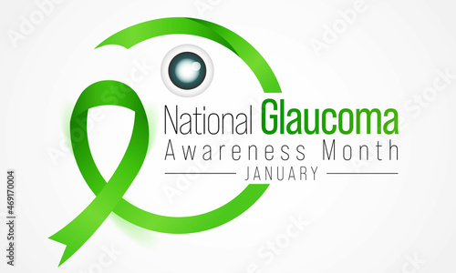 Glaucoma awareness month is observed every year in January, is a group of eye conditions that damage the optic nerve, the health of which is vital for good vision. Vector illustration