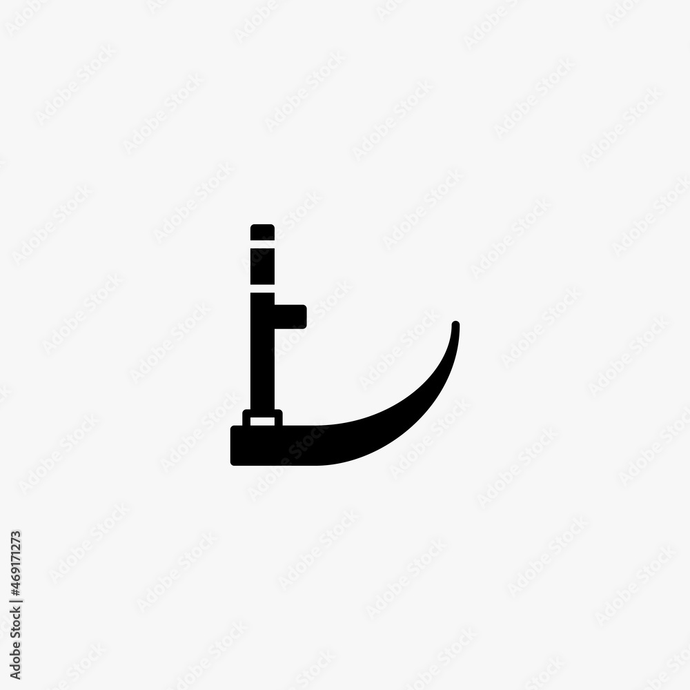 scythe icon. scythe vector icon on white background scythe icon. scythe vector icon on white background