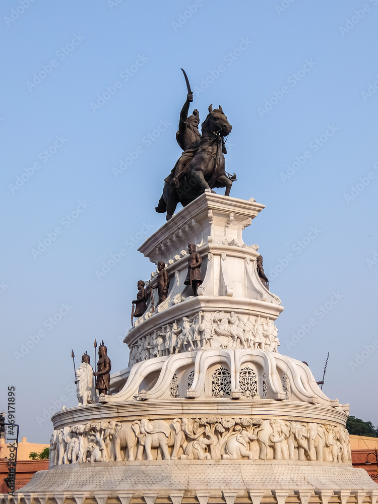 Amritsar, India. View of Maharaja Ranjit Singh Statue in Amritsar.