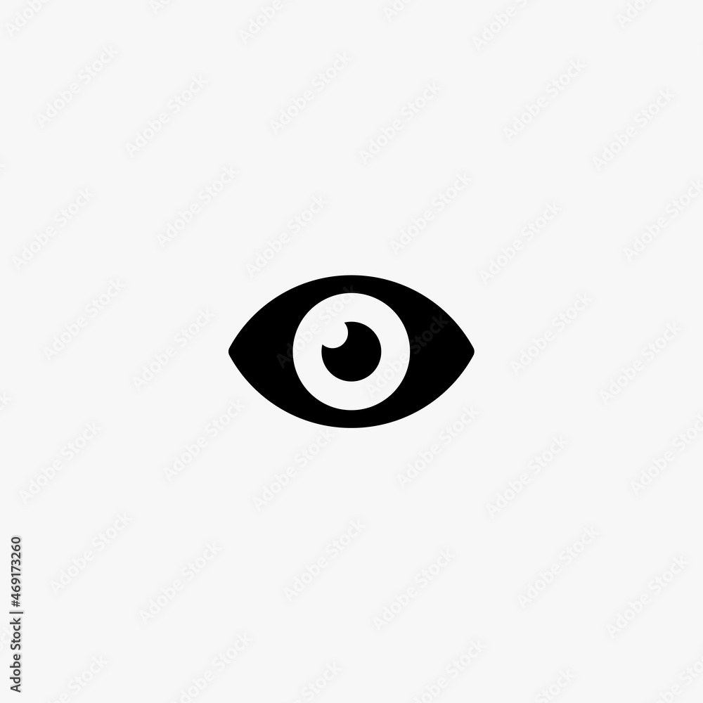eye icon. eye vector icon on white background eye icon. eye vector icon on white background