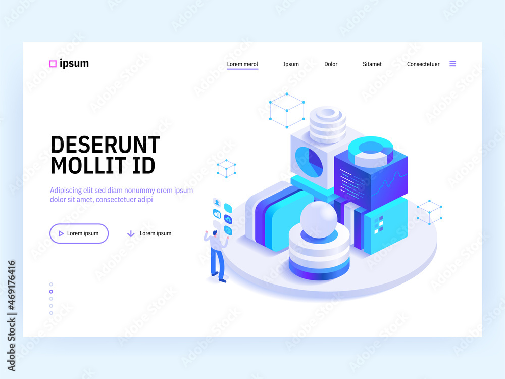 Cryptocurrency technology isometric abstract concept Cryptocurrency technology isometric abstract concept