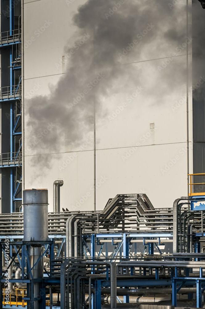 industrie environnement co co2 carbone effet serre fumee planete industriel usine
