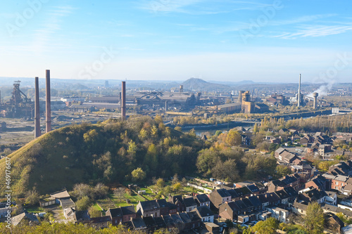 Belgique Wallonie Charleroi Pays Noir vue ville terril Sambre industrie ancienne Providence