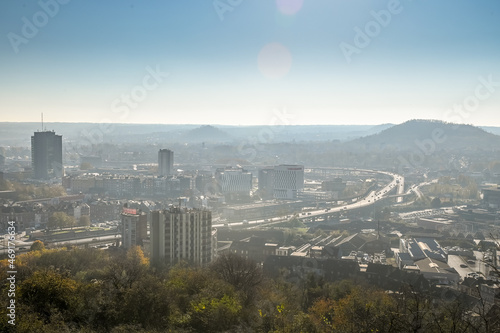 Belgique Wallonie Charleroi Pays Noir vue ville terril route ring périphérique mobilité environnement circulation  photo