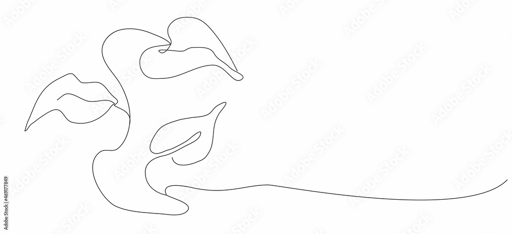 abstract tropical leaf in one line style. modern background with a place for text. hand drawn element, minimalist style. for print. banner, card, holiday idea. vector art illustration. abstract tropical leaf in one line style. modern background with a place for text. hand drawn element, minimalist style. for print. banner, card, holiday idea. vector art illustration.