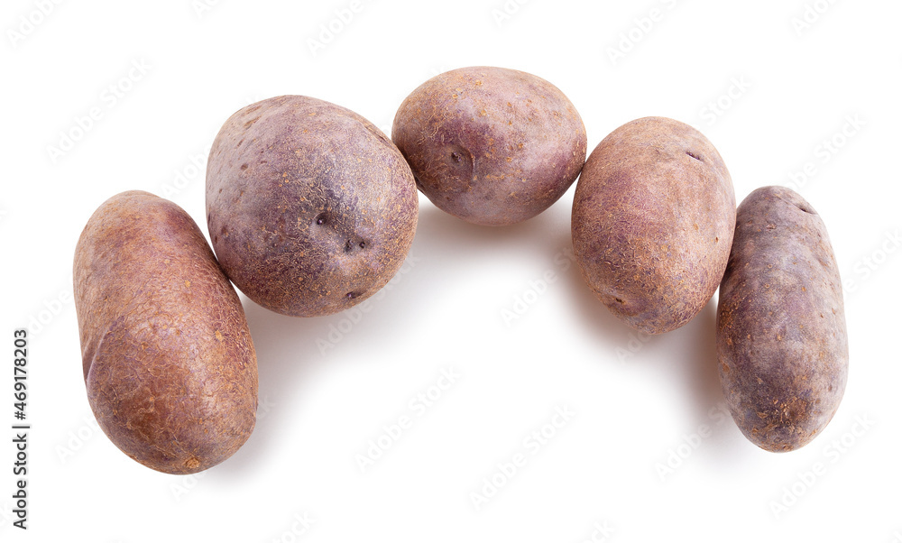 red potato path isolated on white red potato path isolated on white