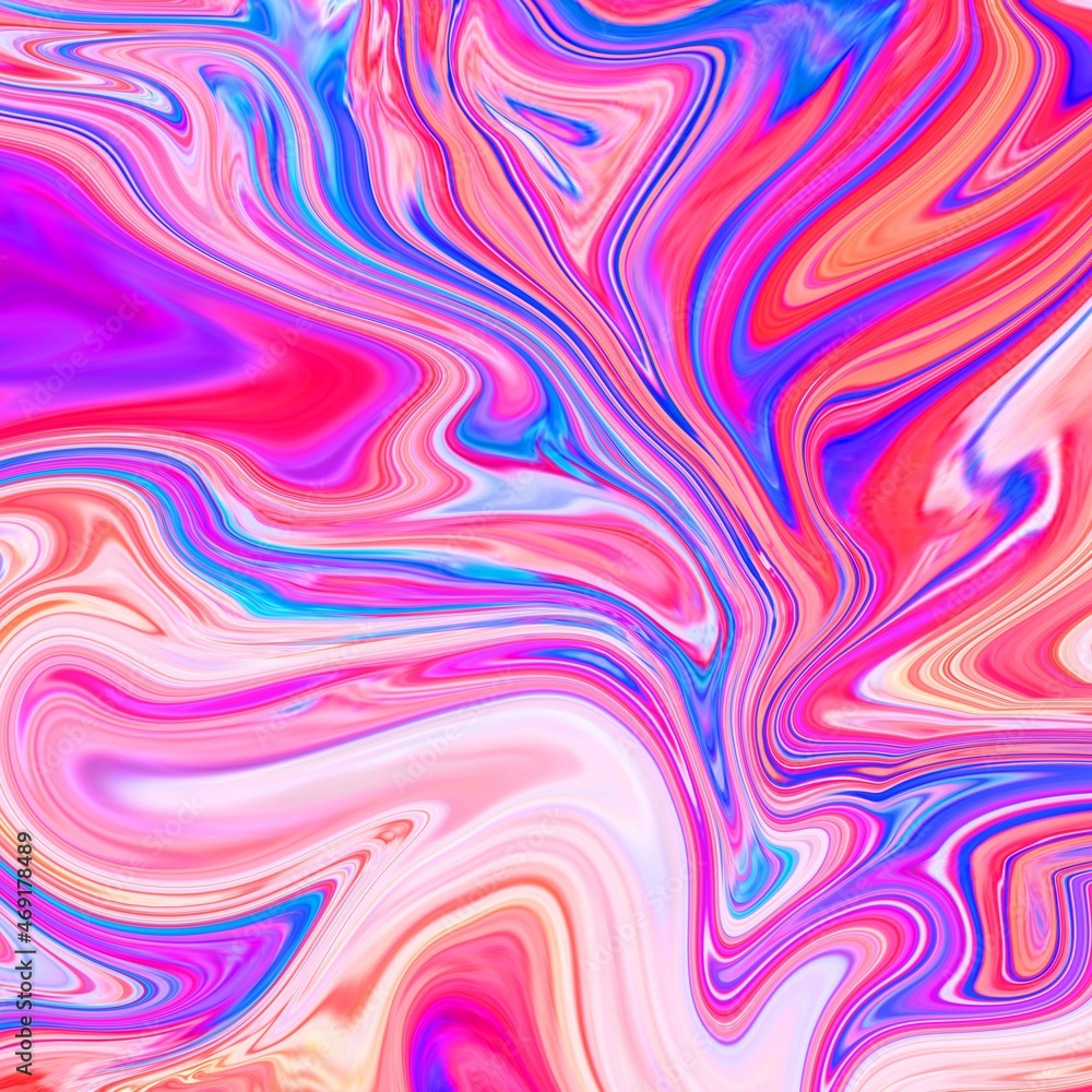 Hand Painted Background With Mixed Liquid Paints. Abstract Fluid Acrylic Painting. Marbled Colurful Abstract Background. Liquid Marble Pattern.